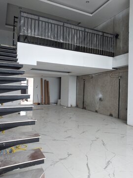 design stairs in an apartment room that connects the first floor to the second floor, apartment in the area of Darmo, Surabaya City, East Java, Indonesia (surabaya, december 3 2019)