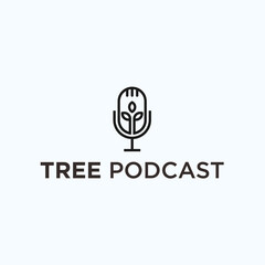 tree podcast logo. microphone logo
