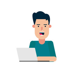 vector illustration freelance work from home flat design illustration