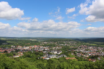 Fototapeta na wymiar Panoramablick auf Bad Driburg