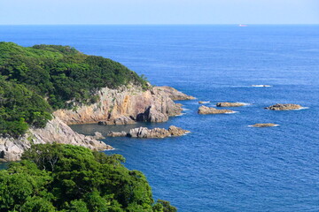 初夏の足摺岬。土佐清水、高知、日本。6月上旬。