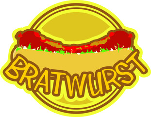 Holiday sign with the image of a hot dog with ketchup and mustard and the inscription 