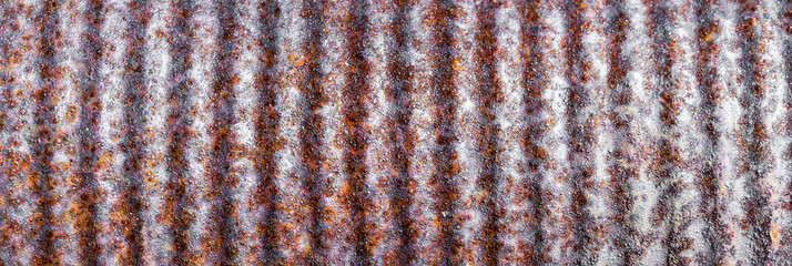 old rusty metal sheet with lines. texture or background