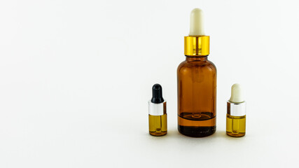 Beard care oil on a white background