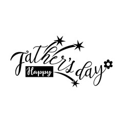 Happy father day silhouette image and stock vector with white background