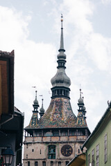 Fototapeta premium Old clock tower in Sighisoara, Romania