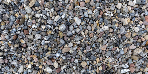 texture of gravel stones on ground background