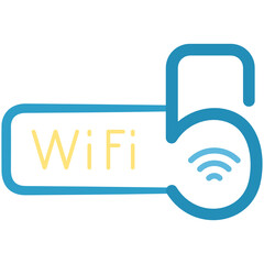 5g Free Wifi zone symbol concept vector color icon design, Public Space   and Urban Parks Signage on white background 