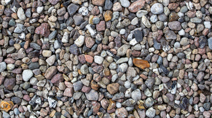 texture of gravel stones on ground background