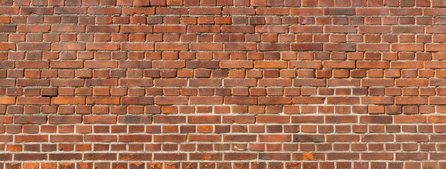 texture of old red brick wall background