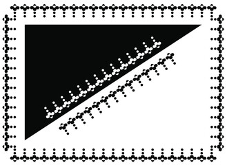 border design concept of Flowers and Dots - Indian Traditional and Cultural Rangoli, Alpona, Kolam or Paisley vector line art