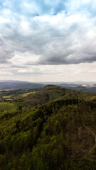 Fototapeta na wymiar Drone - Moutains landscape with clouds