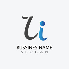 U Letter icon Template