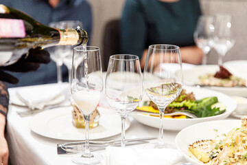Table Dressed Up For Wedding Reception 