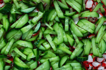Cooking and slicing vegetables for vitamin salad