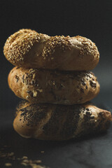 fresh bread on a table