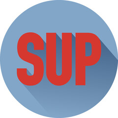 sport icons on sup board in flat style.