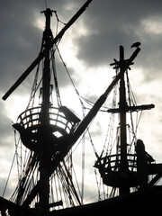 帆船のシルエット