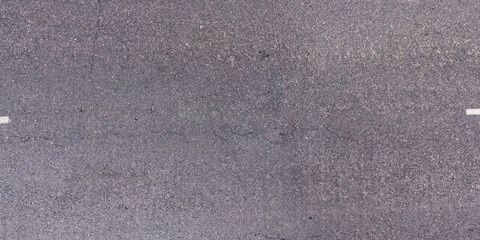 view from above on texture of asphalt road