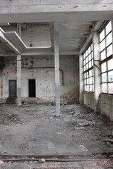 Fototapeta na wymiar Abandoned chemicals factory in Dąbrowa Górnicza