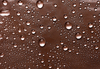 abstract water drop on brown background