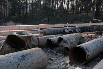 Repair and replacement of city sewer on the street