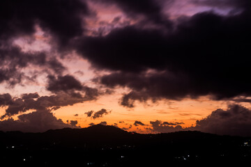 Sunset over the mountains