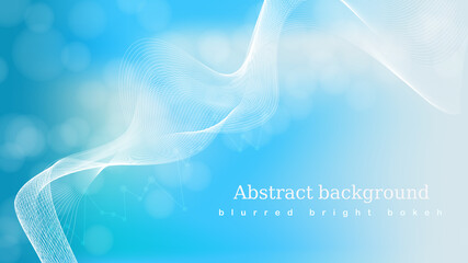 Abstract blurred bright bokeh background with structure for science. Big data visualization. Innovation technology concept network scientific research.-300563-1