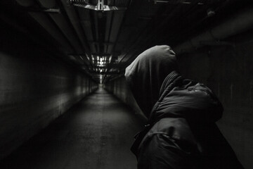 Fototapeta na wymiar The tunnel of darkness