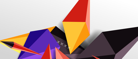 Trendy simple triangle abstract background, dynamic motion concept. Vector Illustration For Wallpaper, Banner, Background, Card, Book Illustration, landing page