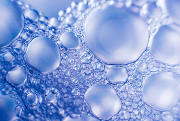 Colored soap and water bubbles. Abstract background.