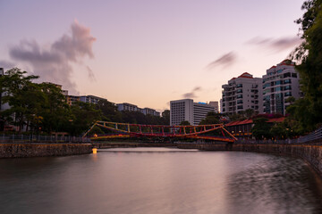 Obraz premium Alkaff Bridge in Robertson Quay, Singapore