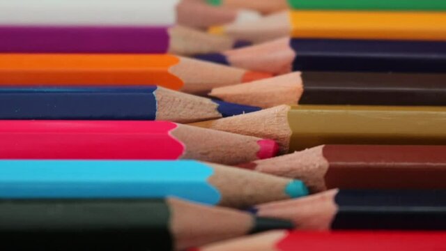 set of colored pencils background