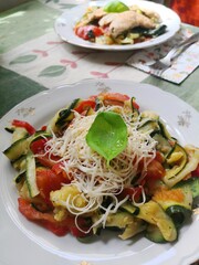 Zucchini, Tomato, Cheese Gourmet Dish