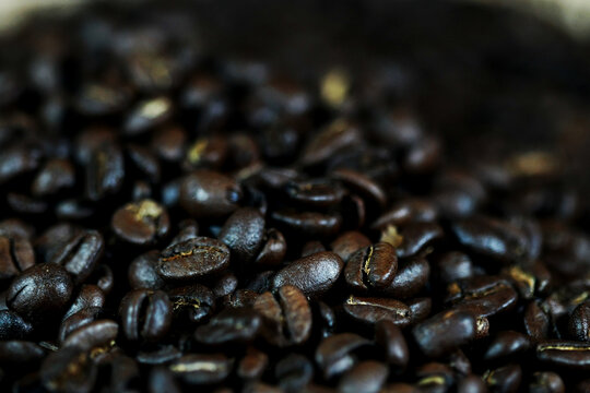 Coffee Bean Close Up Texture Background