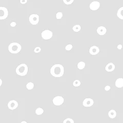 Sierkussen Vector naadloze polka dots patroon, hand getrokken, doodle stijl. Ontwerp voor stof, verpakking, briefpapier, behang, textiel © Anna