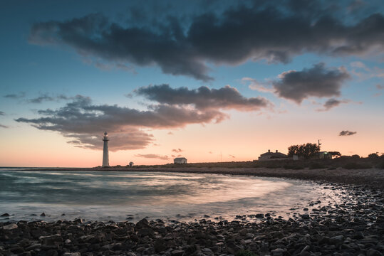 Point Lowly Lighthouse To Guide Ships Safely Through Spencer Gulf En Route To Port Augusta And Port Pirie In South Australia