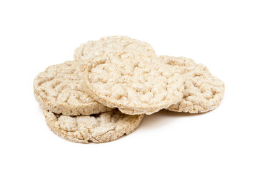 Cereal puffed sandwiches isolated on white background