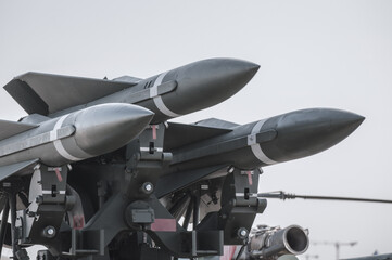 Anti aircraft missiles waiting for launch
