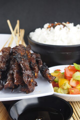 Sate kambing,Indonesian lamb satay 
