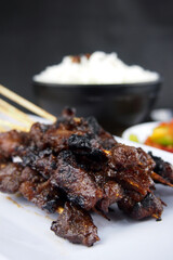 Sate kambing,Indonesian lamb satay 