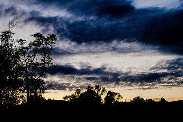 sunset in the desert