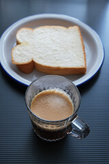 Espresso and Bread for breakfast 