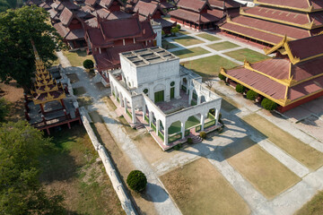 Royal palace in Mandalay, Myanmar