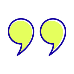 Quote mark icon vector