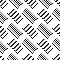 Abstract geometric black and white seamless pattern for web page, textures, card, poster, fabric, textile. Monochrome graphic repeating design. Modern minimalist stylish squared ornament.