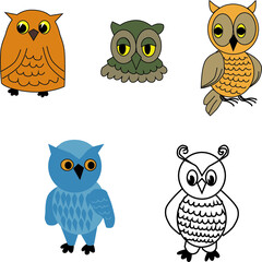 set of owls