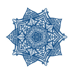 Mandala Floral hand drawn oriental style. use for Henna , tatoo, yaga, fabric ,moraccan .