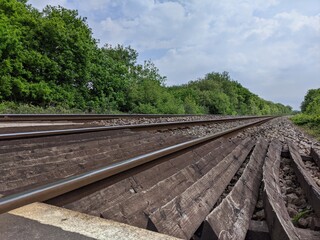 Fototapeta premium Train Track close-up