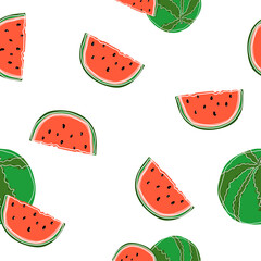 cute white pattern hello summer watermelon cut